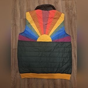 Sunburst Vest Green 70s Vintage Aviator Nation Style